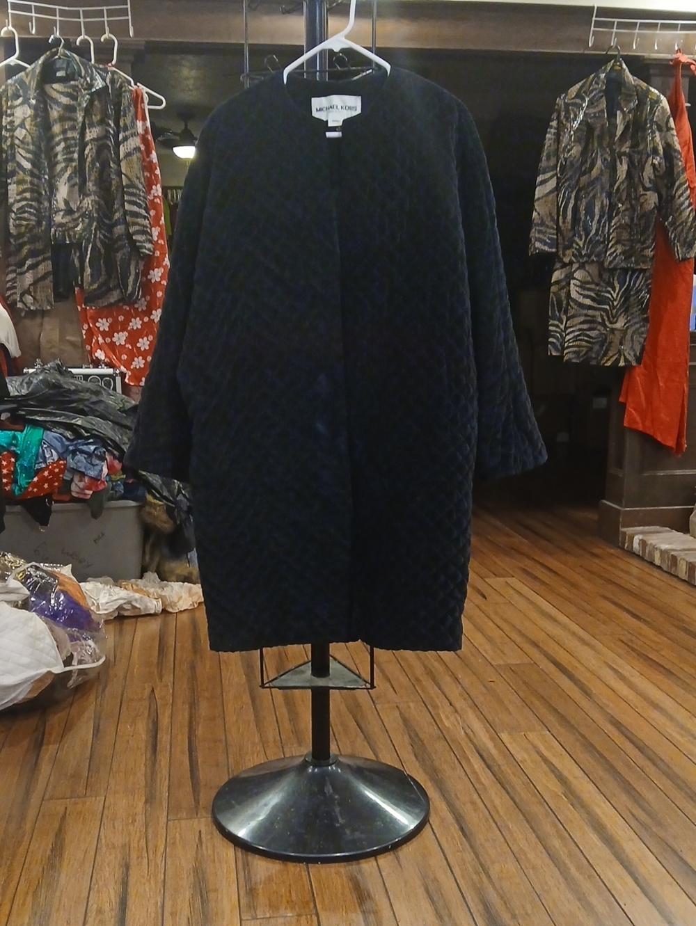 Michael Kors Black Quilted Long Puff Jacket